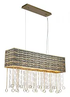 Люстра подвесная PERSO 4930.6 gold&black Lucia Tucci бежевая на 6 ламп, основание золотое в стиле арт-деко Люстра подвесная PERSO 4930.6 gold&black Lucia Tucci бежевая на 6 ламп, основание золотое в стиле арт-деко